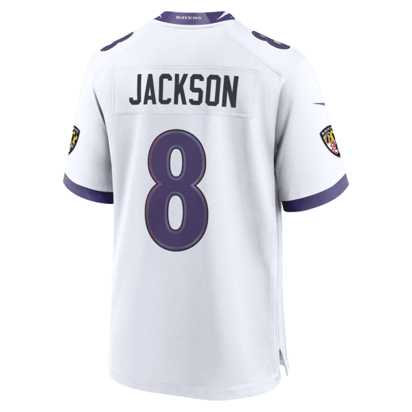 Custom Lamar Jackson Baltimore Ravens Game Jersey White