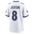 Custom Lamar Jackson Baltimore Ravens Game Jersey White