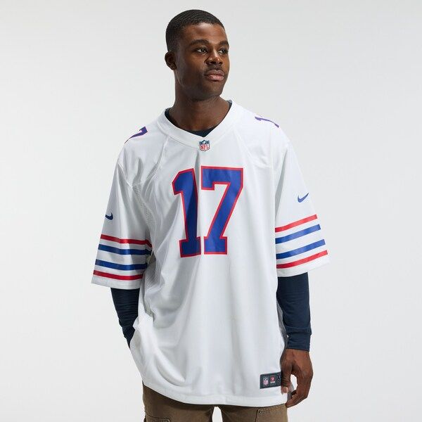 Custom Josh Allen Buffalo Bills Alternate Game Jersey White