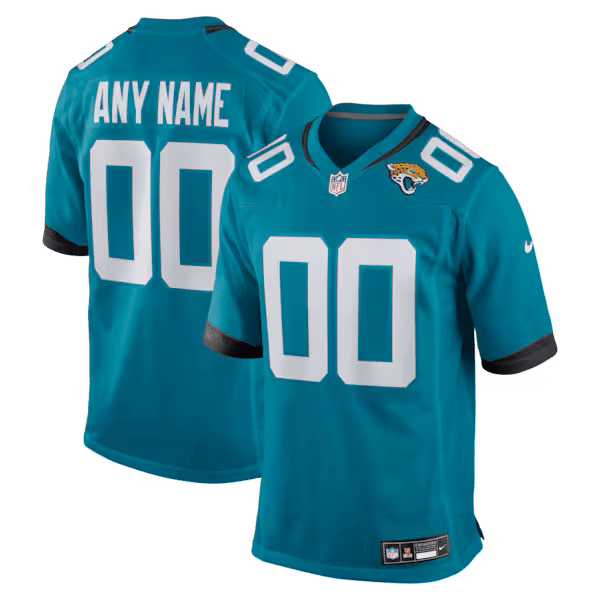 Custom Jacksonville Jaguars Custom Game Jersey Teal