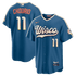 Custom Jackson Chourio Milwaukee Brewers 2026 City Connect Stadium Jersey Mineral Blue