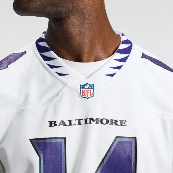 Custom Kyle Hamilton Baltimore Ravens Game Jersey White