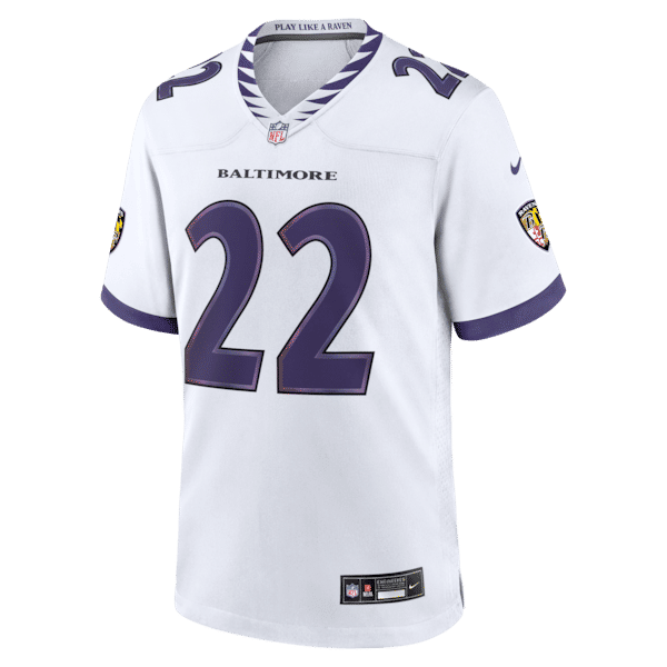 Custom Derrick Henry Baltimore Ravens Game Jersey White