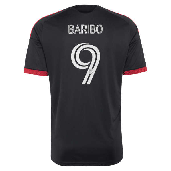 Customized Tai Baribo D.C. United 2026 Black-and-Red Kit Replica Jersey Black