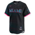 Custom Miami Marlins 2025 City Connect Limited Jersey Black