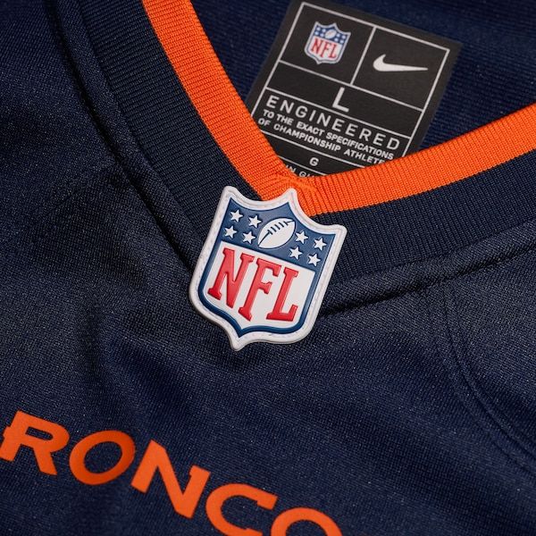 Custom Denver Broncos Alternate Mile High Collection Custom Game Jersey Navy
