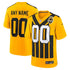 Custom Pittsburgh Steelers Alternate 1933 Throwback Game Custom Jersey Gold