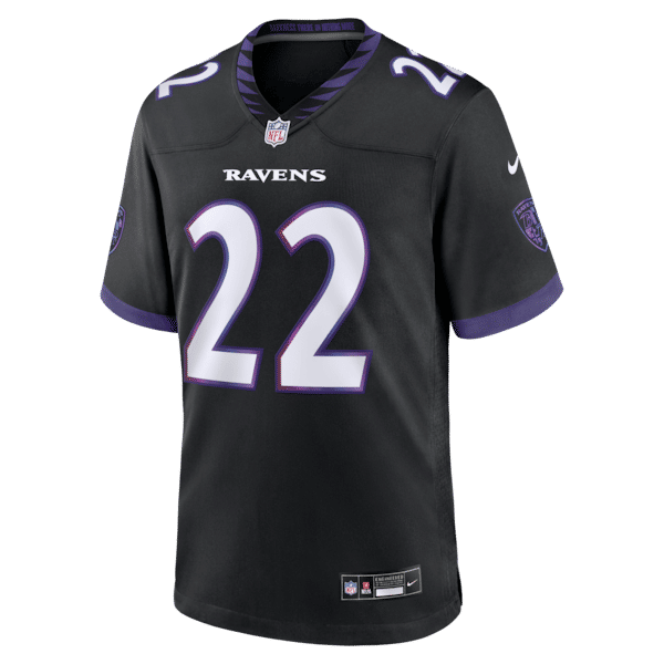 Custom Derrick Henry Baltimore Ravens Alternate Game Jersey Black