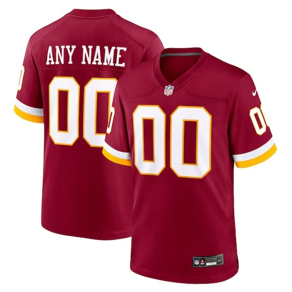 Custom Washington Commanders Custom Game Jersey Burgundy