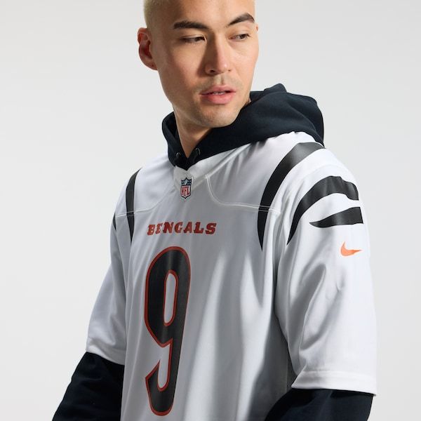 Custom Joe Burrow Cincinnati Bengals Game Jersey White