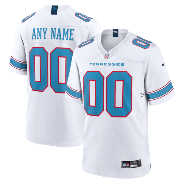 Custom Tennessee Titans Custom Game Jersey White