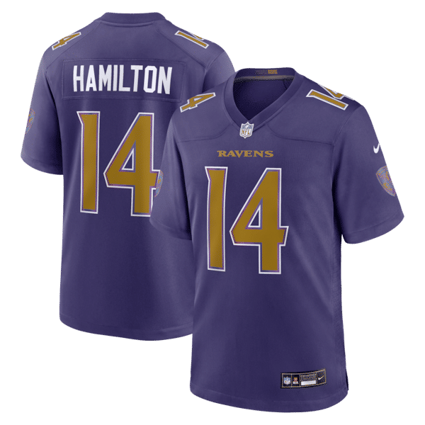 Custom Kyle Hamilton Baltimore Ravens Alternate Game Jersey Purple