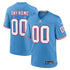 Custom Tennessee Titans Oilers Throwback Custom Game Jersey Light Blue