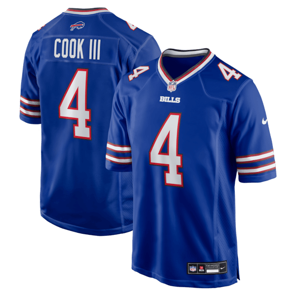 Custom James Cook III Buffalo Bills Game Jersey Royal