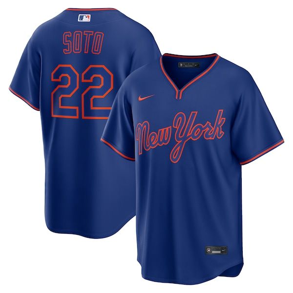 Custom Juan Soto New York Mets Alternate Replica Jersey Royal