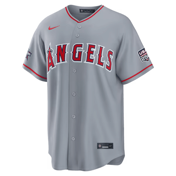 Custom Mike Trout Los Angeles Angels 2026 All-Star Edition Stars & Stripes Stadium Jersey Gray