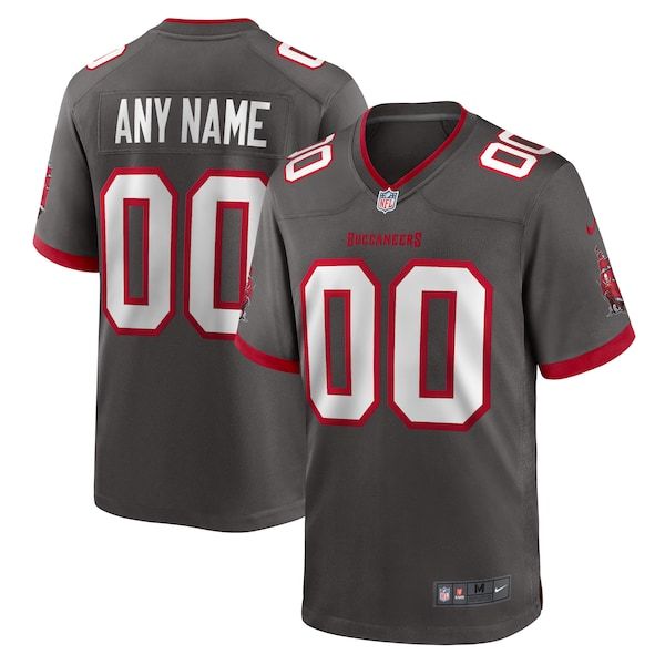 Custom Tampa Bay Buccaneers Custom Game Jersey Pewter
