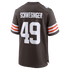 Custom Carson Schwesinger Cleveland Browns Game Jersey Brown