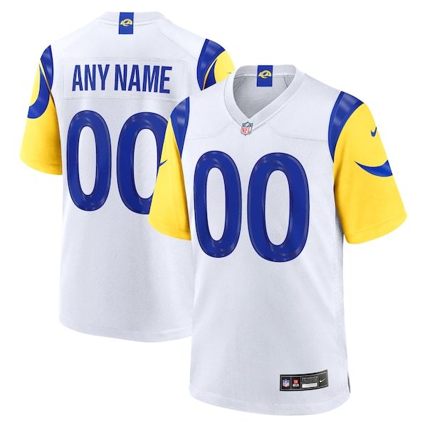 Custom Los Angeles Rams Custom Game Jersey White