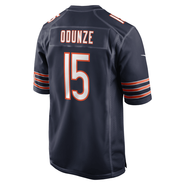 Custom Rome Odunze Chicago Bears Game Jersey Navy