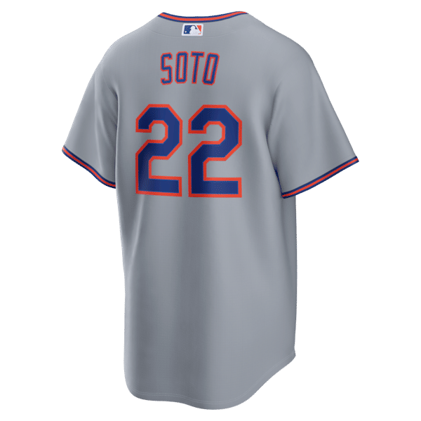 Custom Juan Soto New York Mets Road Replica Jersey Gray