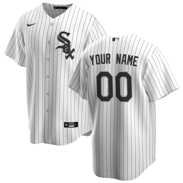 Custom Chicago White Sox Home Replica Custom Jersey White