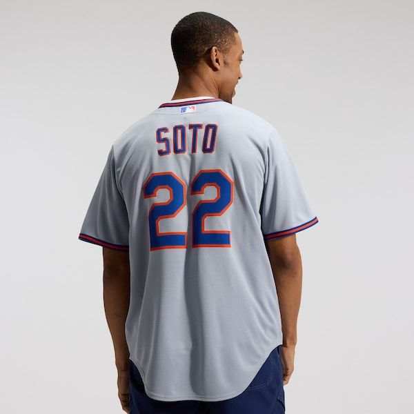 Custom Juan Soto New York Mets Road Replica Jersey Gray
