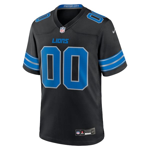 Custom Detroit Lions Alternate Custom Game Jersey Black