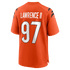 Custom Dexter Lawrence II Cincinnati Bengals Alternate Game Jersey Orange