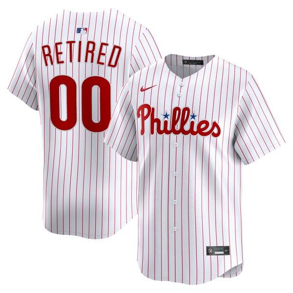 Custom Philadelphia Phillies Home Limited Pick-A-Player Retired Roster Jersey White