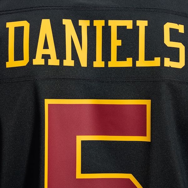 Custom Washington Commanders Jayden Daniels Alternate Game Jersey Black