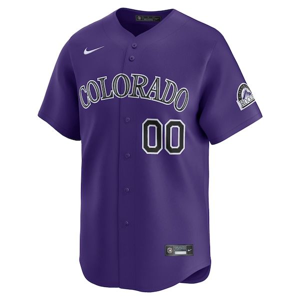 Custom Colorado Rockies Alternate Limited Custom Jersey Purple