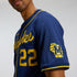 Custom Christian Yelich Milwaukee Brewers Alternate Limited Jersey Navy
