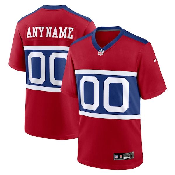 Custom New York Giants Alternate Game Custom Jersey Century Red