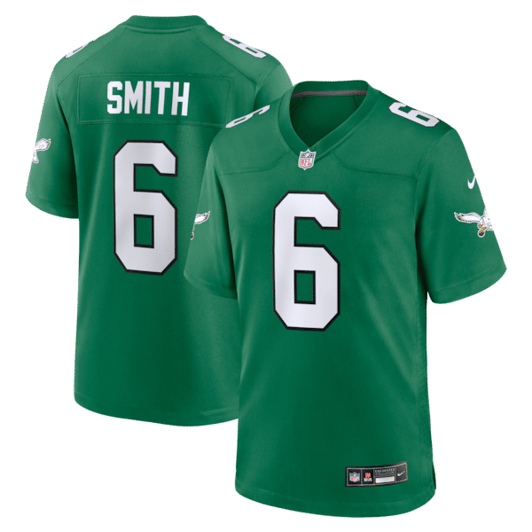 Custom DeVonta Smith Philadelphia Eagles Alternate Game Jersey Kelly Green