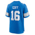 Custom Jared Goff Detroit Lions Game Jersey Blue
