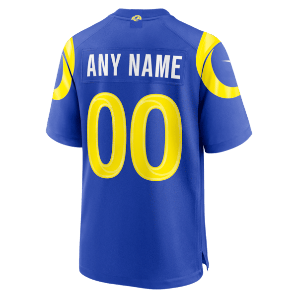 Custom Los Angeles Rams Custom Game Jersey Royal