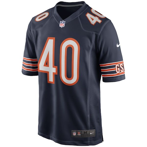 Custom Gale Sayers Chicago Bears Retired Player Game Jersey Navy