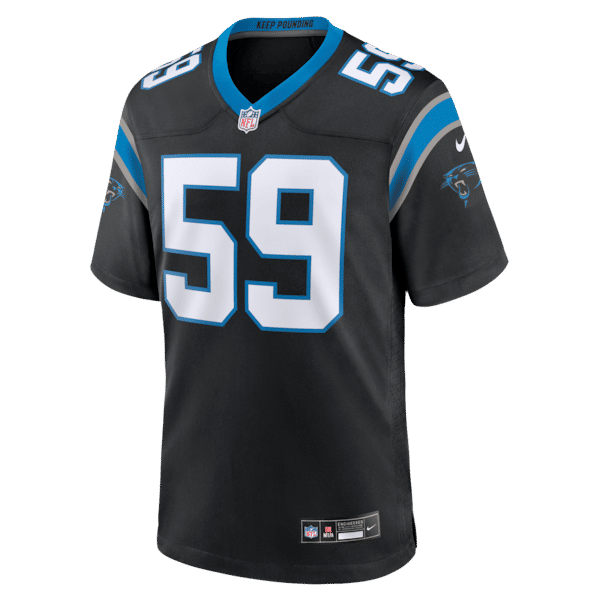 Custom Luke Kuechly Carolina Panthers Game Jersey Black