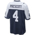 Custom Dak Prescott Dallas Cowboys Alternate Game Jersey Navy