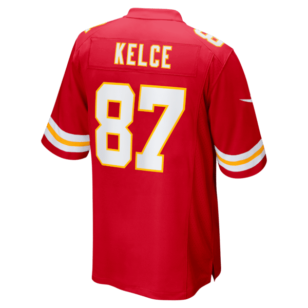 Custom Travis Kelce Kansas City Chiefs Game Jersey Red