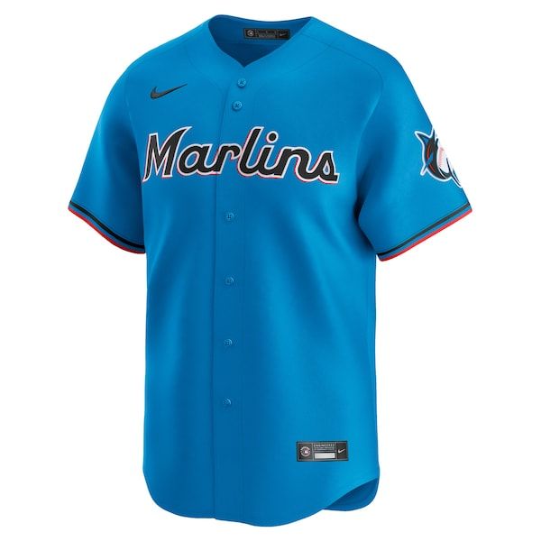 Custom Miami Marlins Alternate Limited Jersey Blue