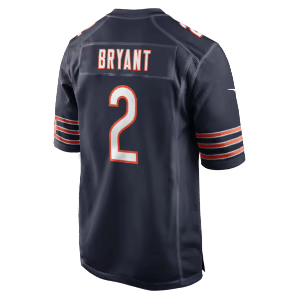 Custom Coby Bryant Chicago Bears Team Game Jersey Navy