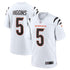 Custom Tee Higgins Cincinnati Bengals Game Jersey White