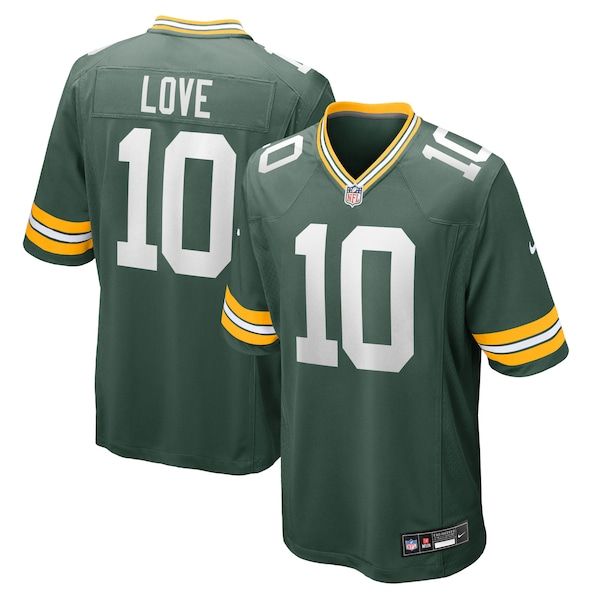 Custom Jordan Love Green Bay Packers Game Jersey Green