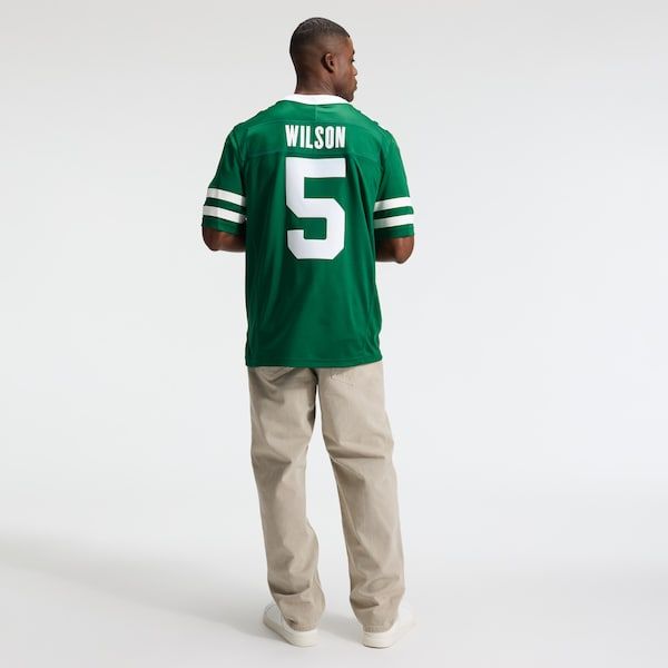 Custom Garrett Wilson New York Jets Vapor F.U.S.E. Stitched Limited Jersey Green