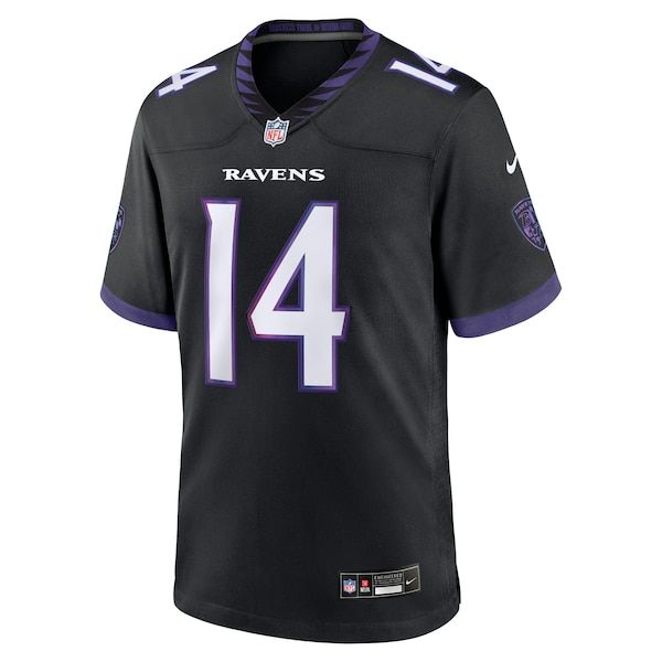 Custom Kyle Hamilton Baltimore Ravens Alternate Game Jersey Black