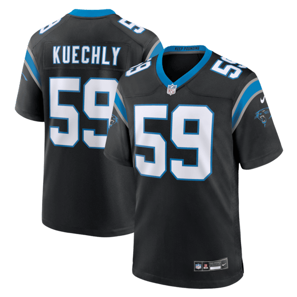Custom Luke Kuechly Carolina Panthers Game Jersey Black