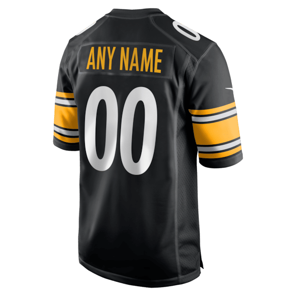 Custom Pittsburgh Steelers Custom Game Jersey Black