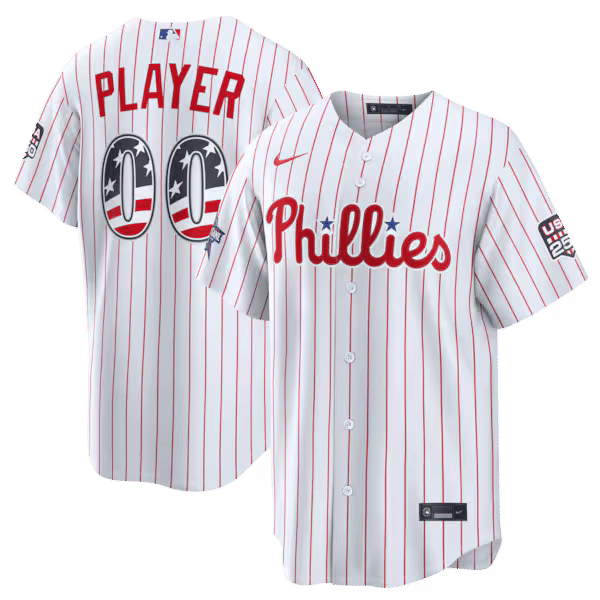 Custom Philadelphia Phillies 2026 All-Star Game Stars & Stripes Stadium Pick-A-Player Jersey White